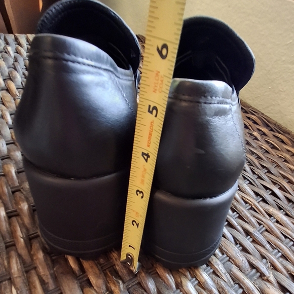 Voile Blanche Carine Black Leather Slip-On Ankle Chunky Loafers Size Women 10.5 - Picture 14 of 16